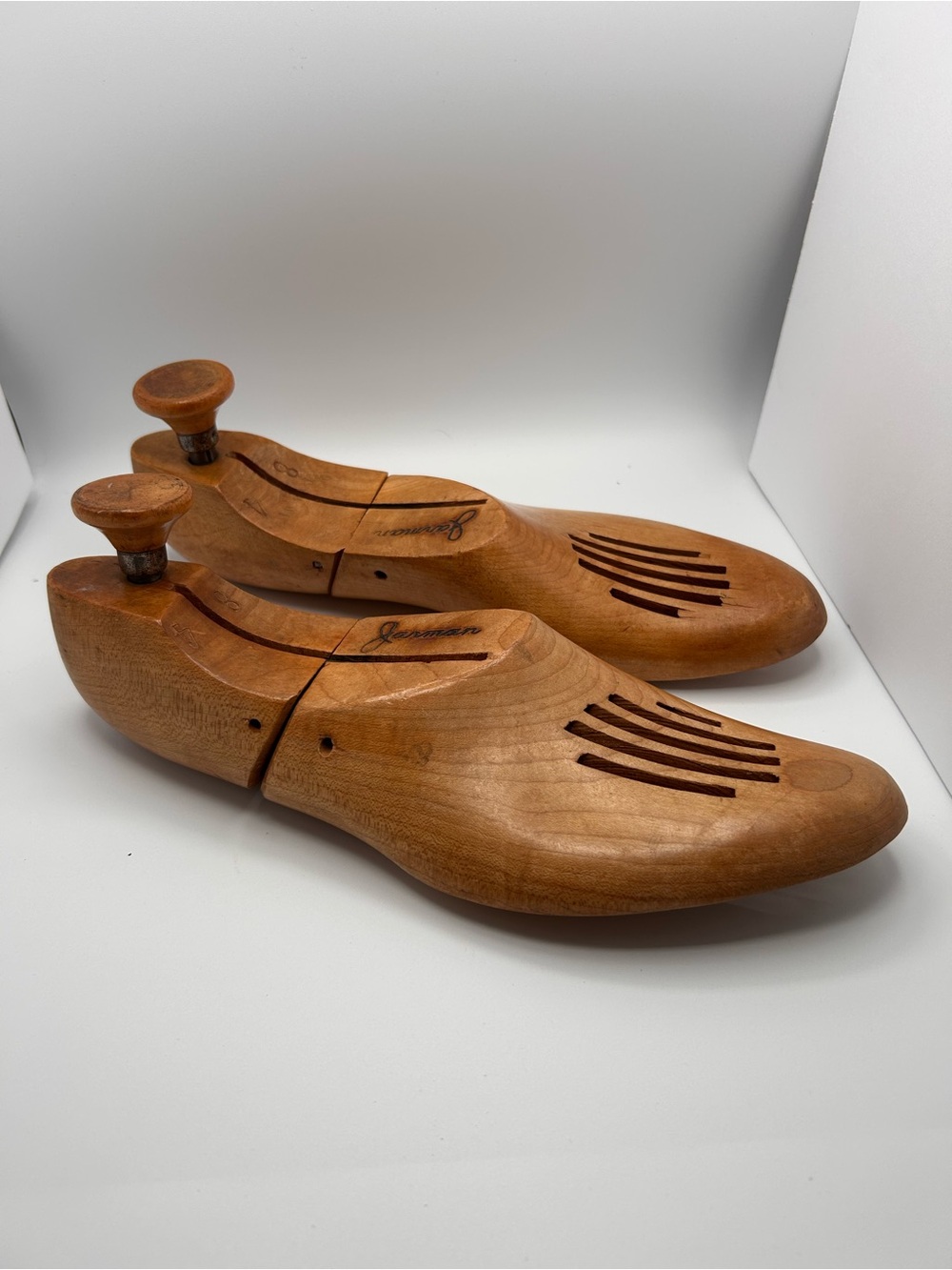 Vintage Jarmin Wooden Shoe Trees - Men’s Brown Shoe Stretchers size 8 - Picture 4 of 9